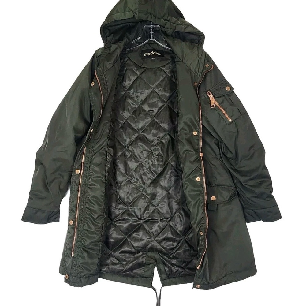 Olive Green Utility Jacket with Hood - Picture 2 of 6